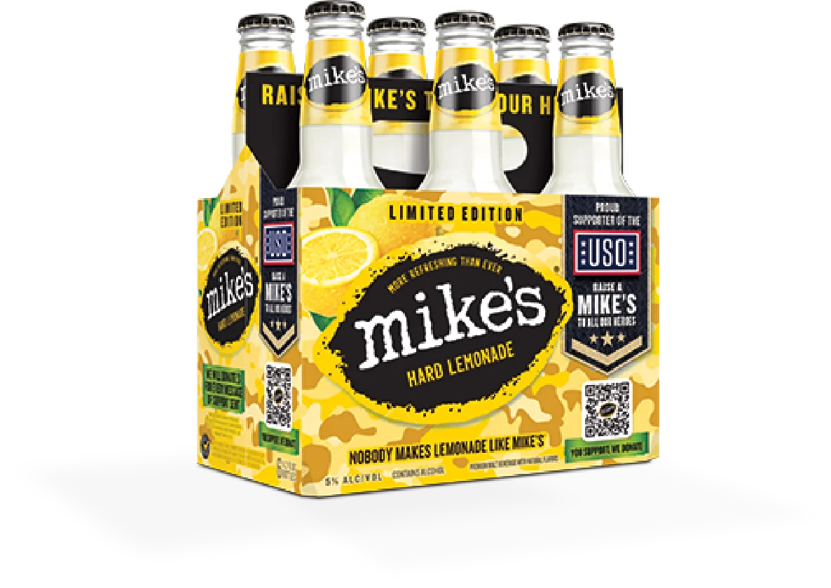 Mikes Hard 6pk Lemonade Angled Front